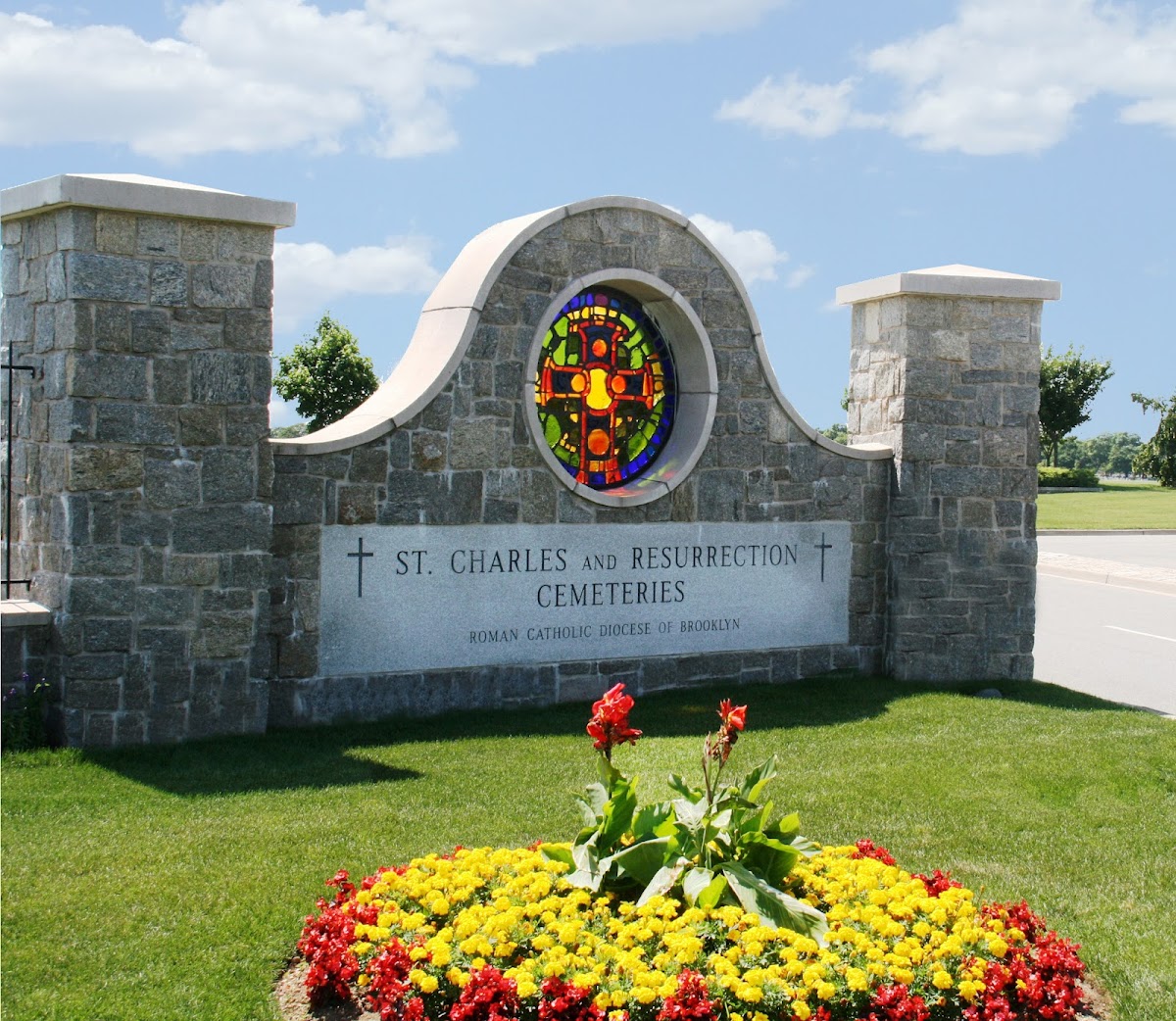 St. Charles / Resurrection Cemeteries cemetery grounds.