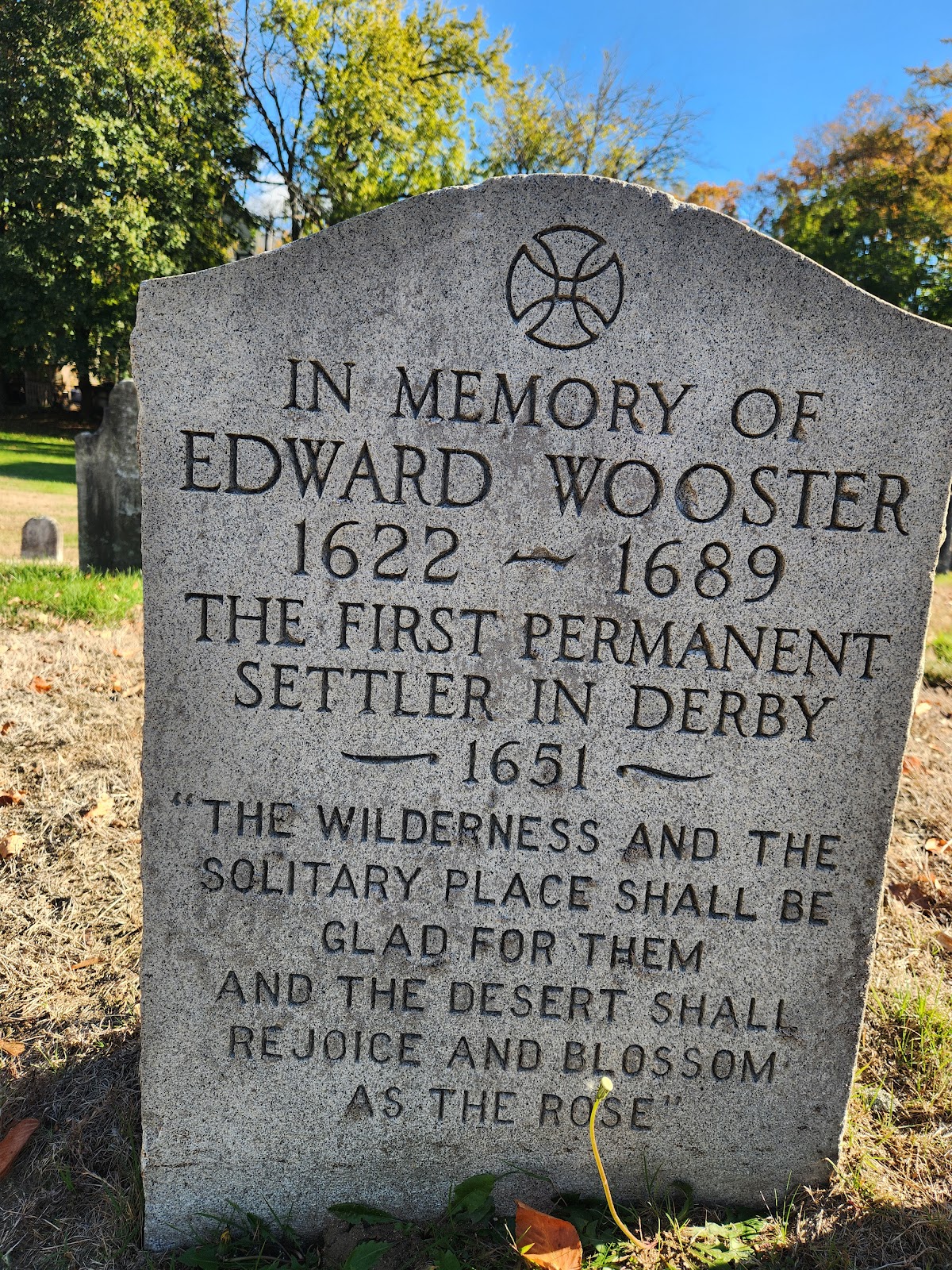 Old Derby Uptown Burying Ground cemetery grounds.