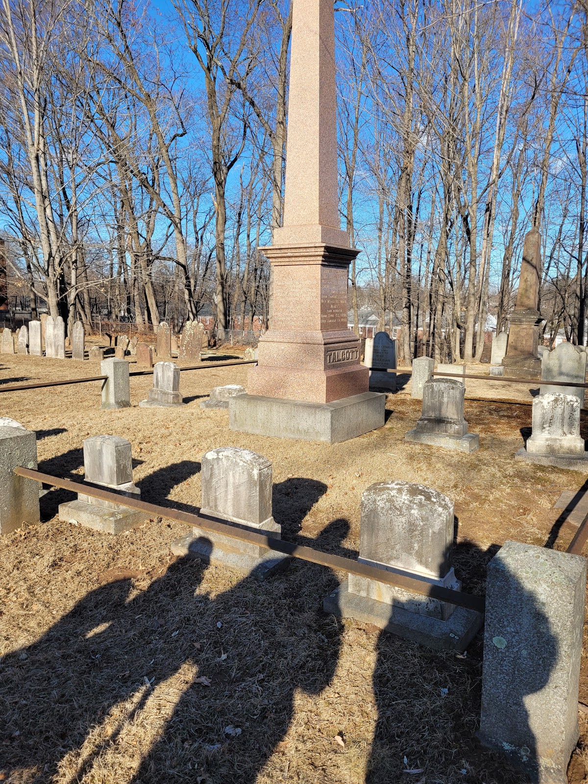 Old Center Burying Ground cemetery grounds.